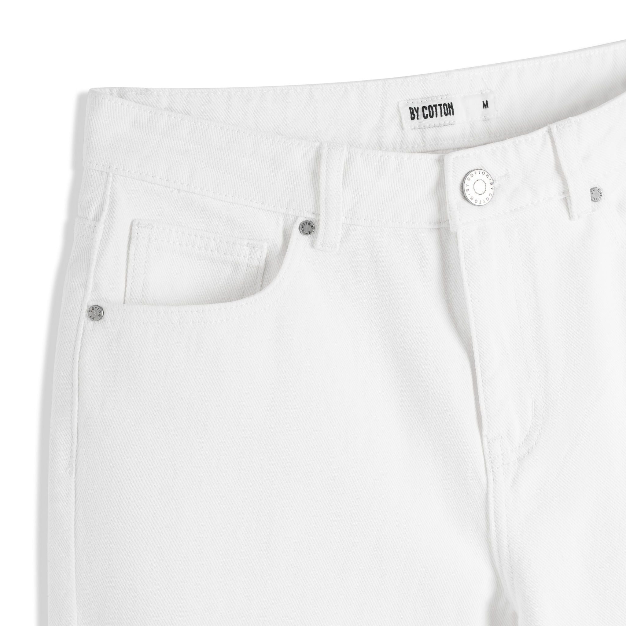 Quần Jeans Dài By Cotton - Carrot Fit SS1 - Trắng