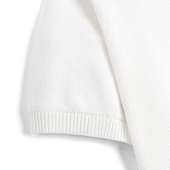 Áo Polo Dệt Kim By Cotton Pima Phối Sọc Lưng - Trắng