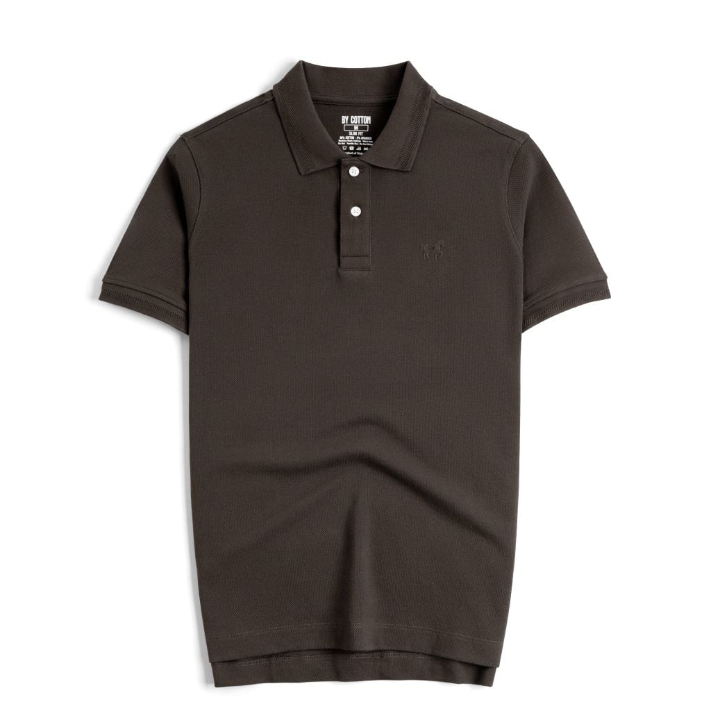 Áo Thun Polo By Cotton Basic Pique 2.0 - Nâu Đậm