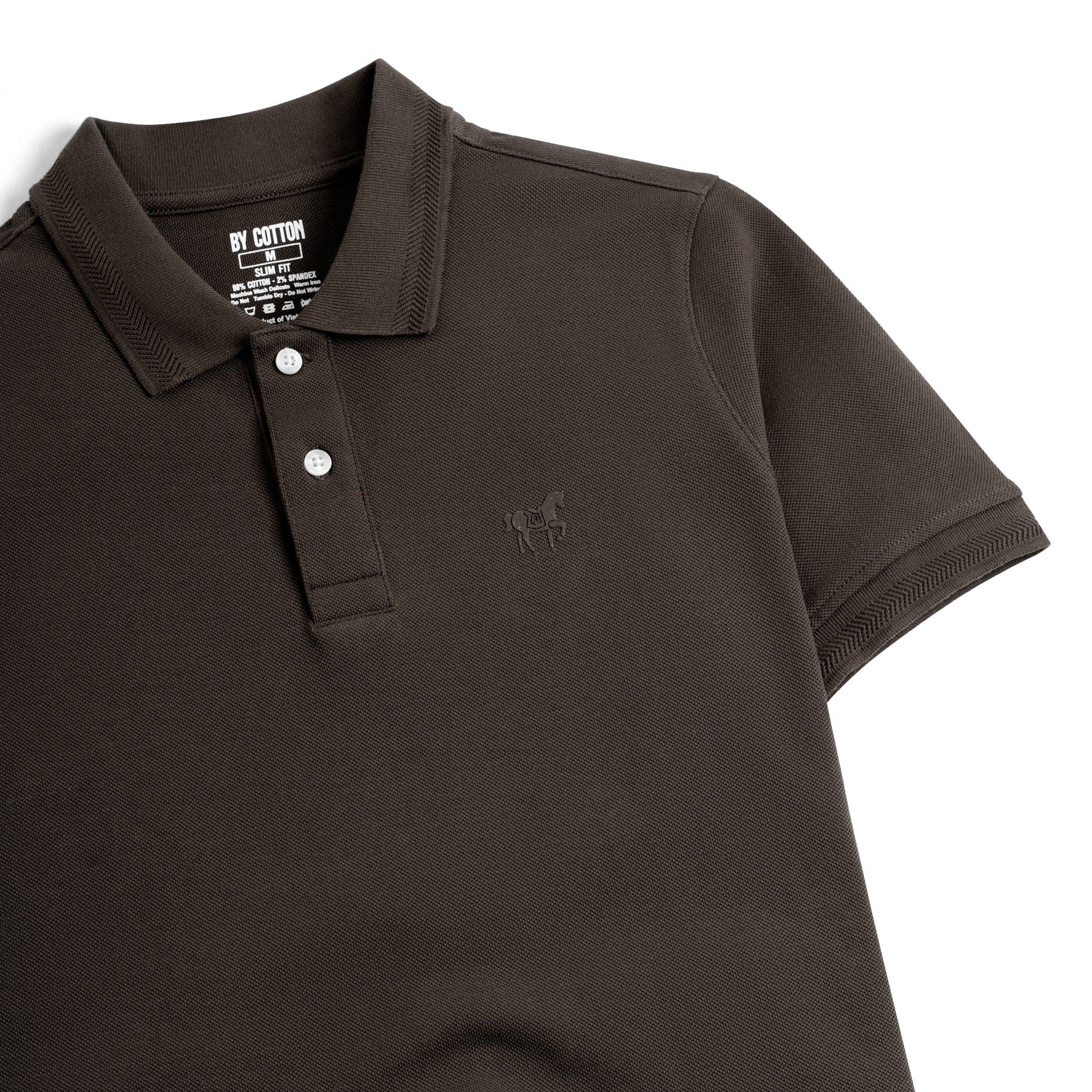 Áo Thun Polo By Cotton Basic Pique 2.0 - Nâu Đậm