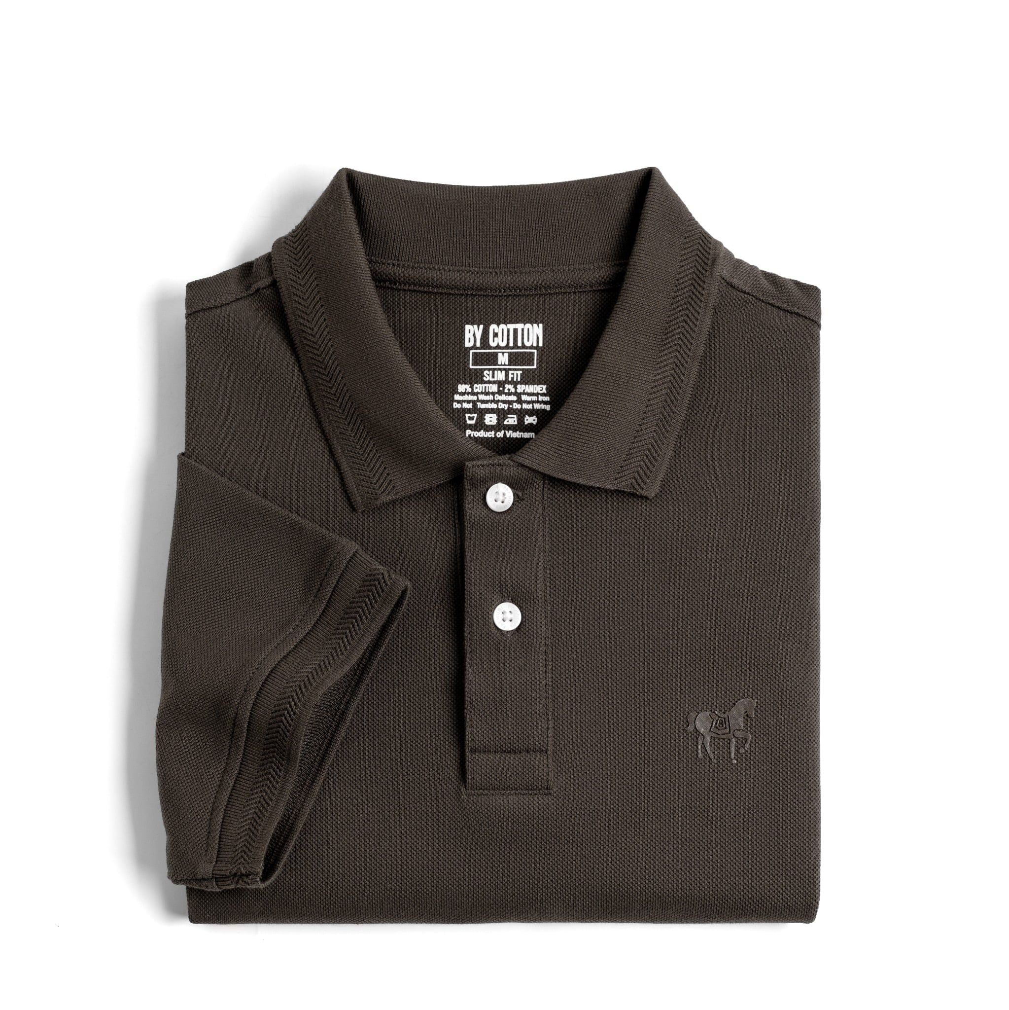 Áo Thun Polo By Cotton Basic Pique 2.0 - Nâu Đậm