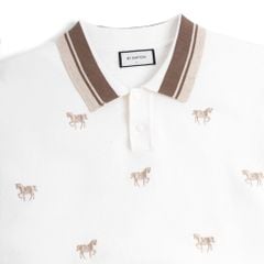 Áo Polo Dệt Kim By Cotton SS2 Thêu Ngựa