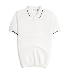 Áo Polo Dệt Kim By Cotton Melange Trắng SS2