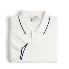 Áo Polo Dệt Kim By Cotton Melange Trắng SS2