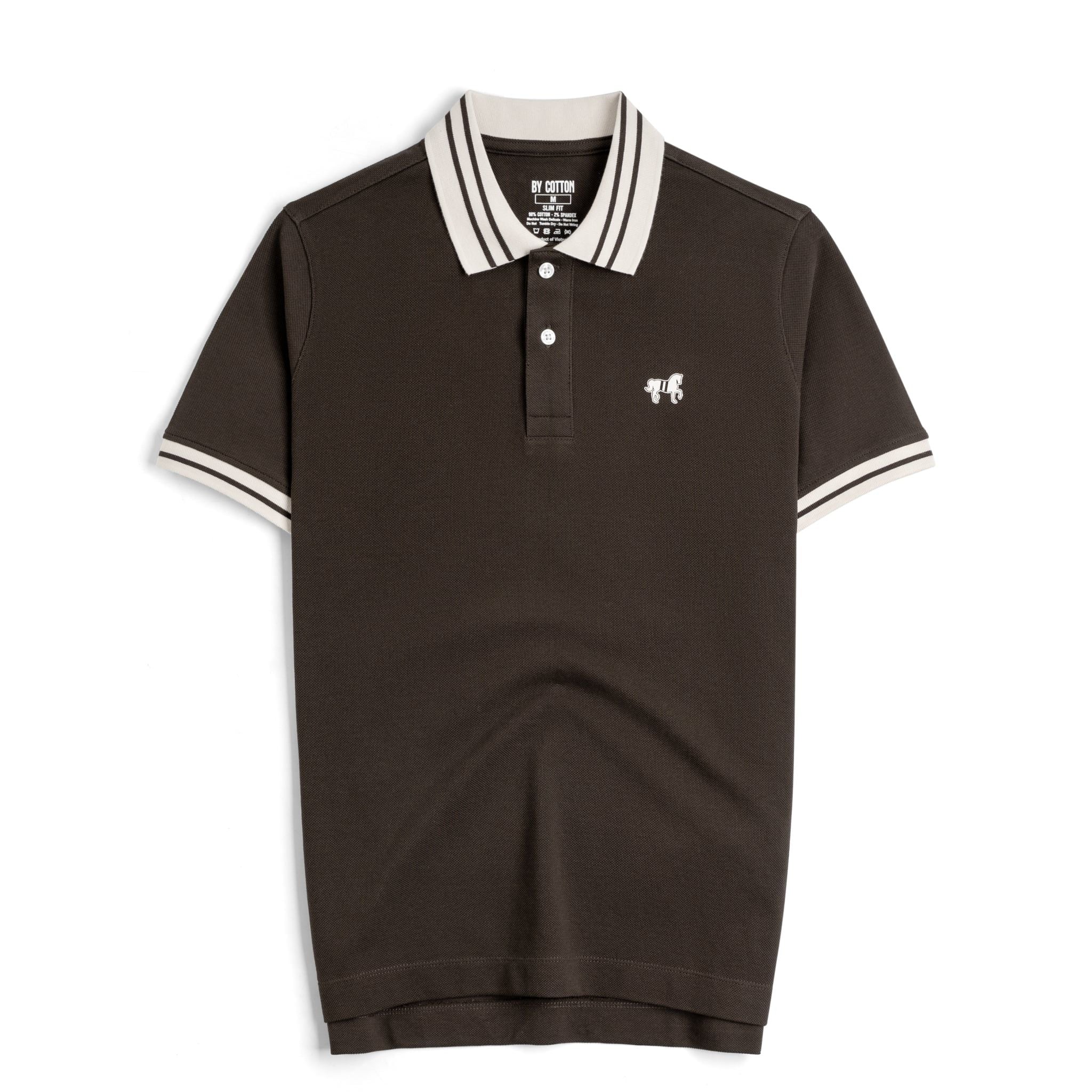 Áo Thun Polo By Cotton Pique 2.0 In Logo Phối Bo