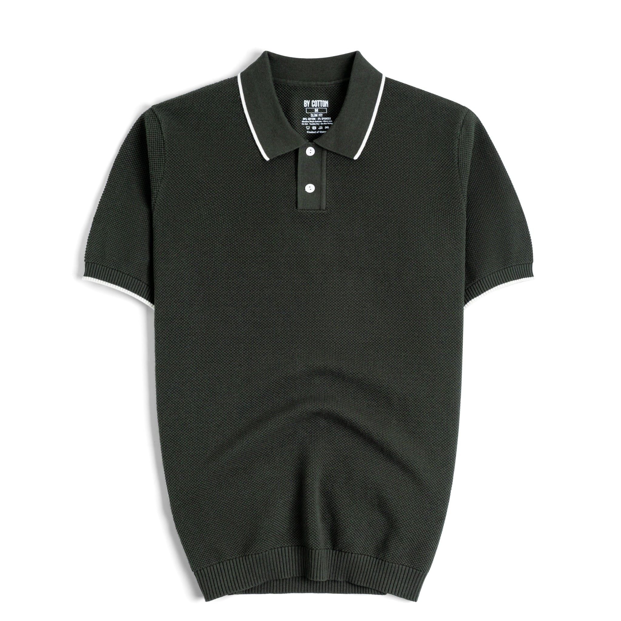 Áo Polo Nam Dệt Kim By Cotton Melange SS2