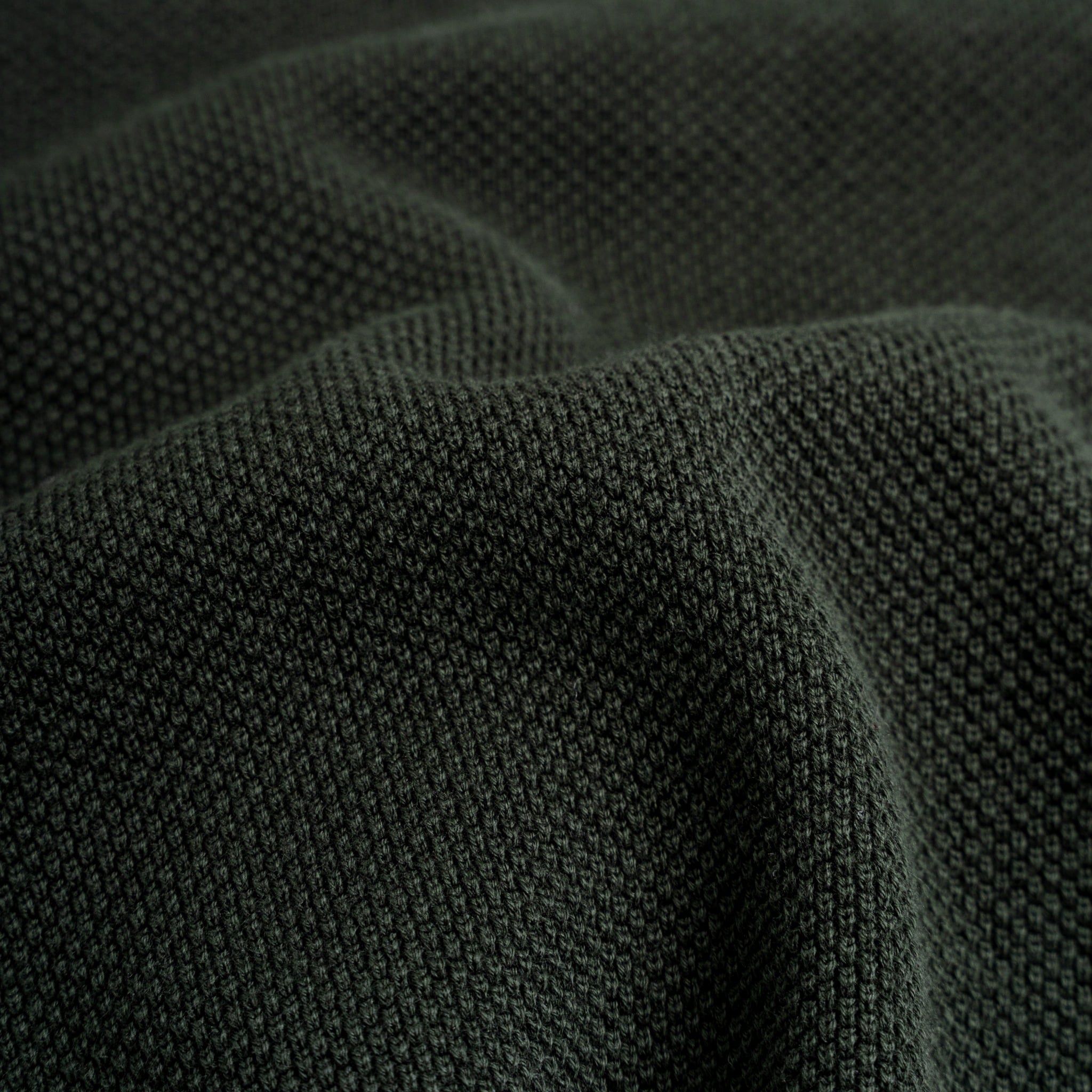 Áo Polo Dệt Kim By Cotton Melange Xanh Ô Liu SS2