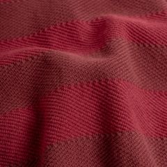 Áo Polo Dệt Kim By Cotton SS2 Sọc - Đỏ Đô