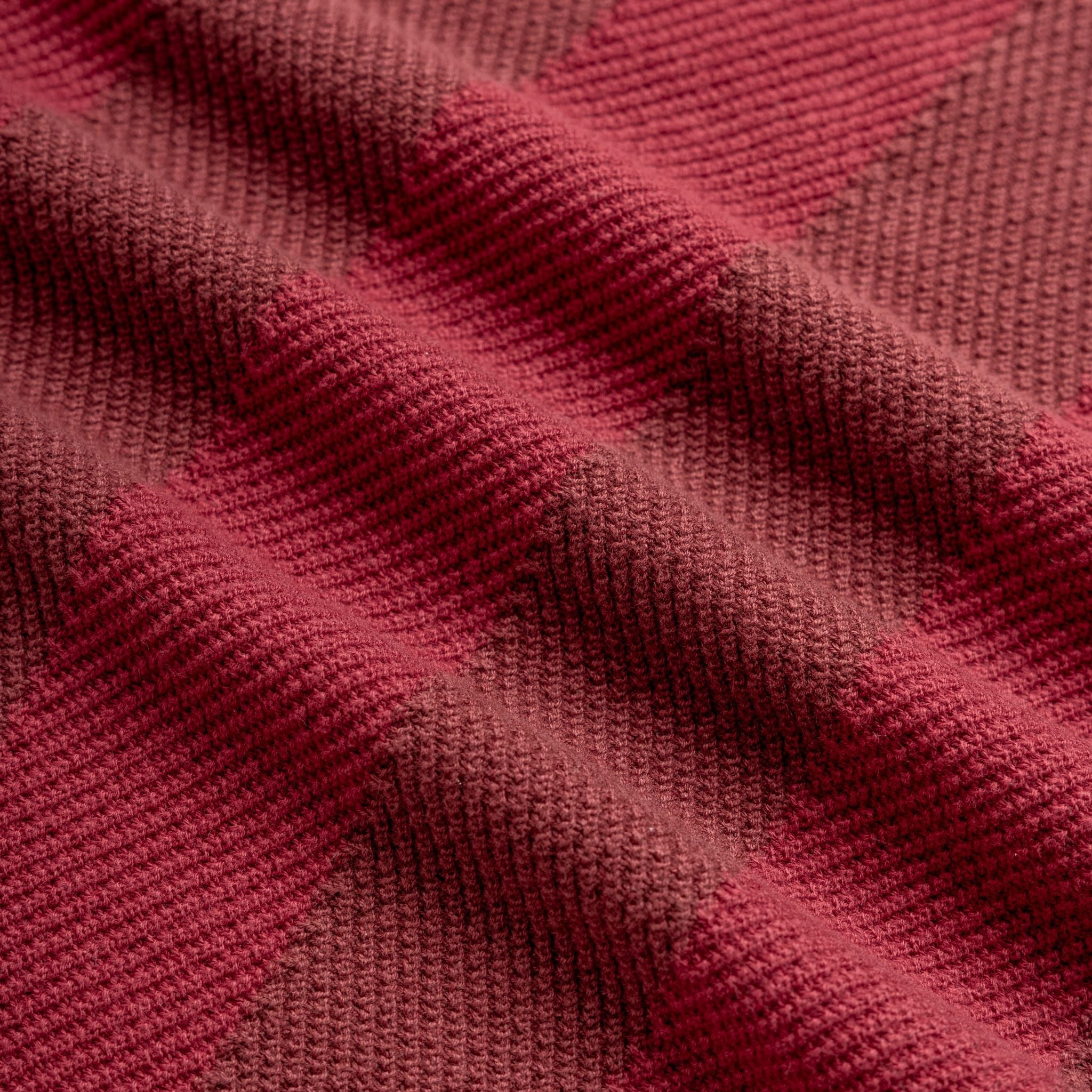 Áo Polo Dệt Kim By Cotton SS2 Sọc - Đỏ Đô