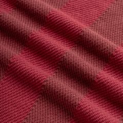 Áo Polo Dệt Kim By Cotton SS2 Sọc - Đỏ Đô