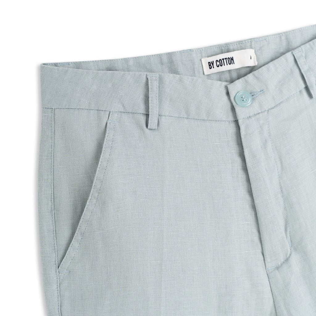 Quần Short Linen Bycotton - SS2 - Xanh Nhạt