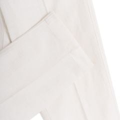 Quần Linen Dài Form Ống Đứng Màu Kem