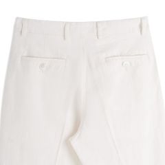 Quần Linen Dài Form Ống Đứng Màu Kem