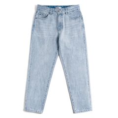 Quần Jeans Dài By Cotton Carrot Fit Xanh Nhạt