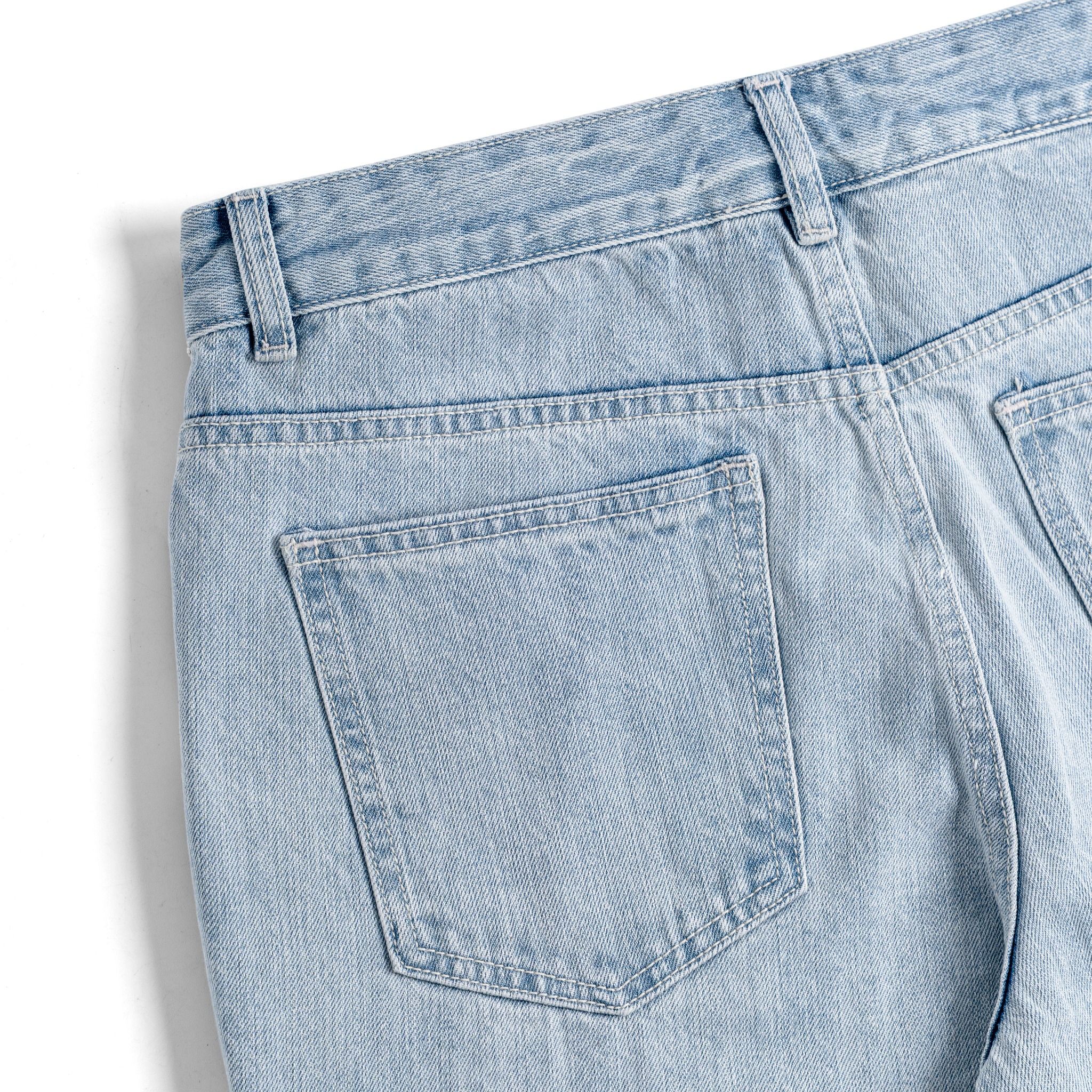 Quần Jeans Dài By Cotton Regular Xanh Nhạt