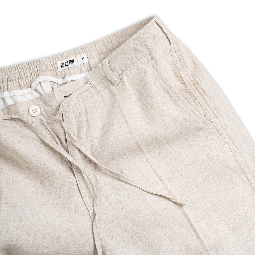 Quần Dài Linen Dây Rút Form Straight Fit