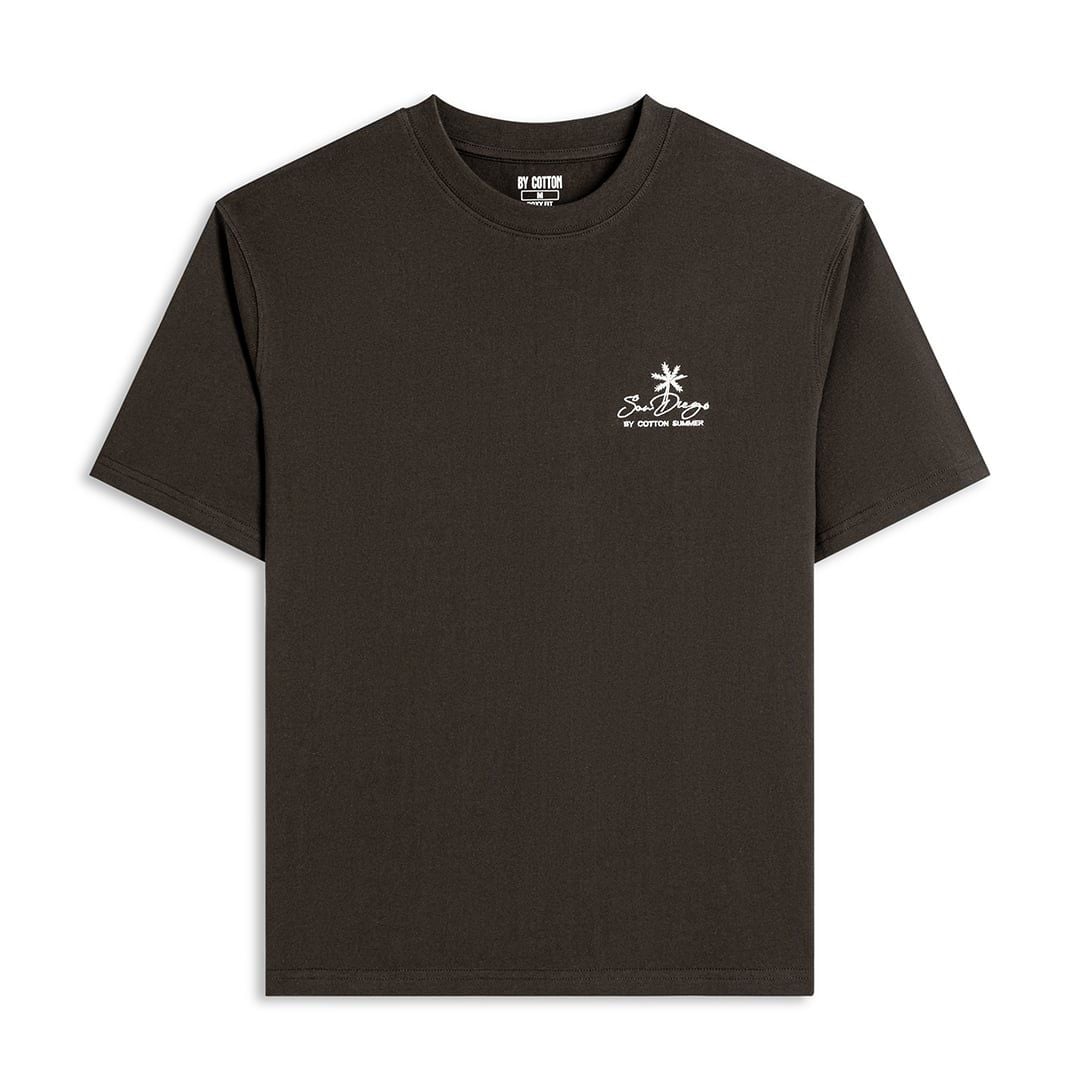 Áo Thun Cotton In Góc Ngực San Diego Form Boxy