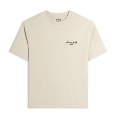 Áo Thun Cotton In Góc Ngực San Diego Form Boxy- Be Nhạt
