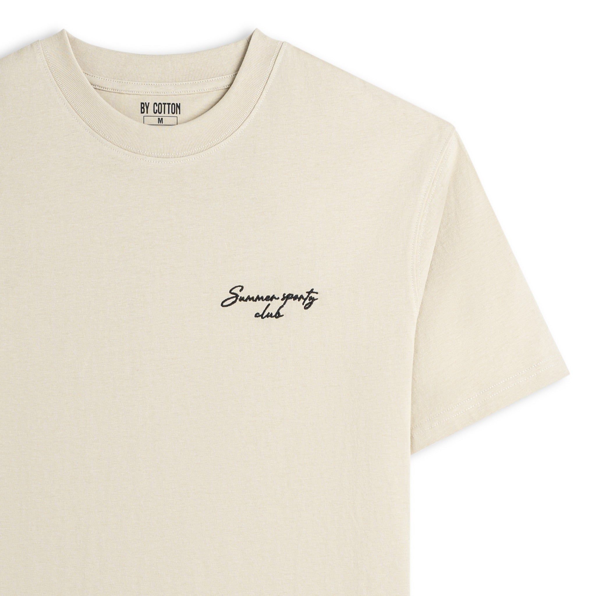 Áo Thun Cotton In Góc Ngực San Diego Form Boxy- Be Nhạt
