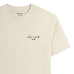 Áo Thun Cotton In Góc Ngực San Diego Form Boxy- Be Nhạt