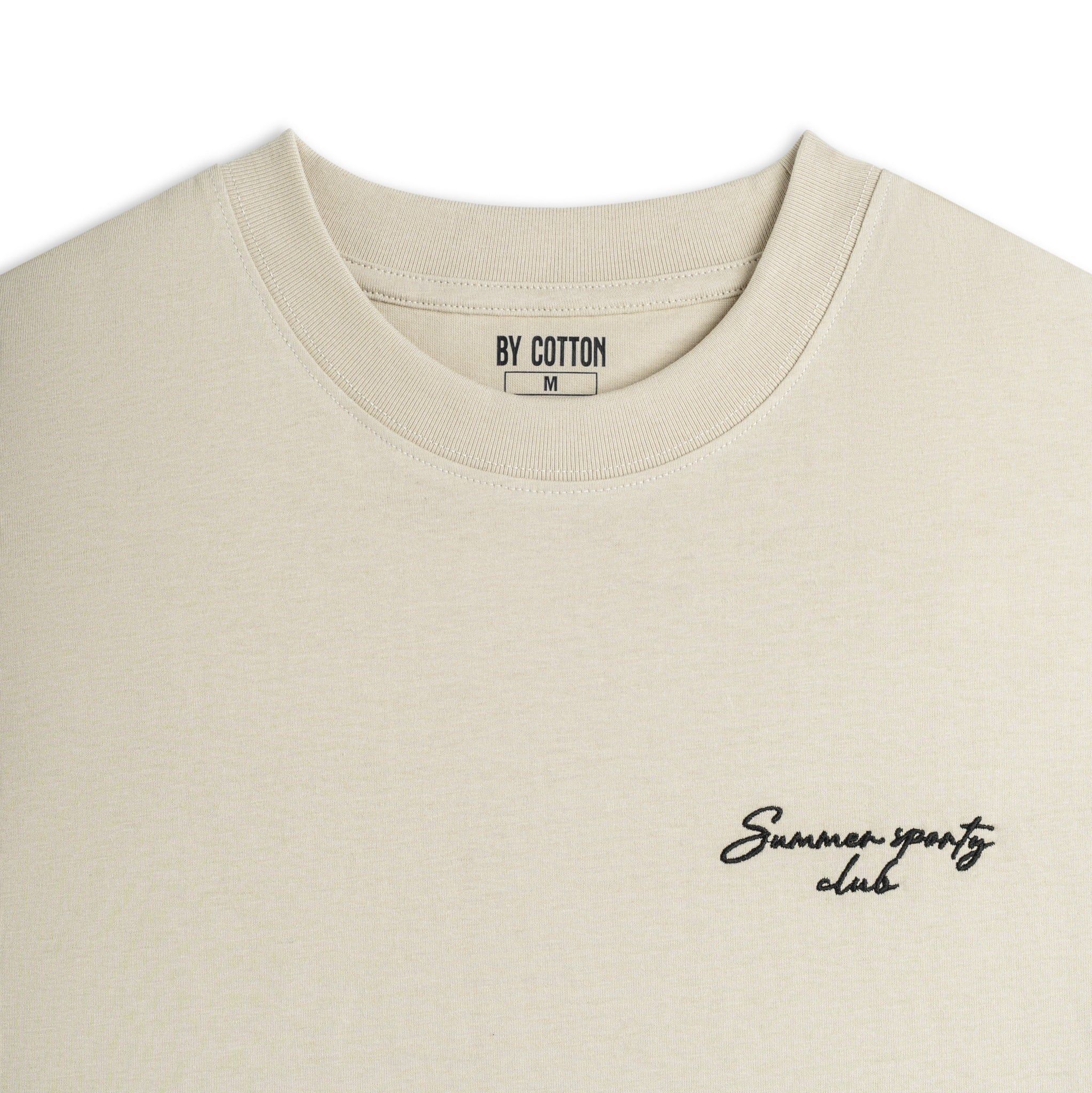 Áo Thun Cotton In Góc Ngực San Diego Form Boxy- Be Nhạt