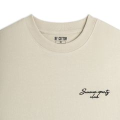 Áo Thun Cotton In Góc Ngực San Diego Form Boxy- Be Nhạt