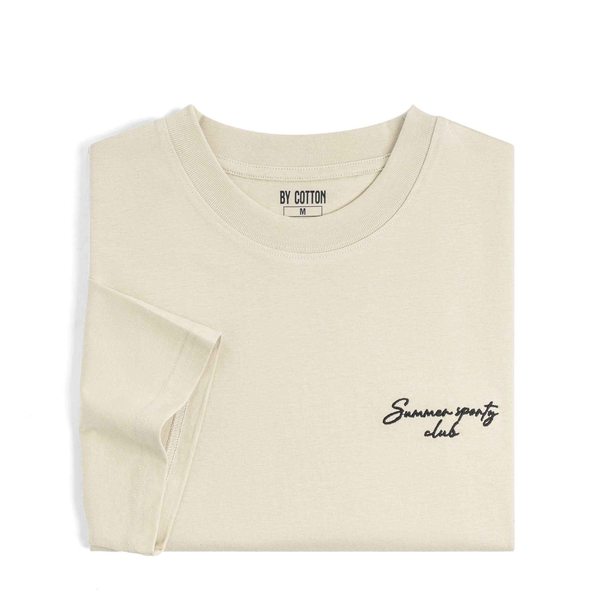 Áo Thun Cotton In Góc Ngực San Diego Form Boxy- Be Nhạt