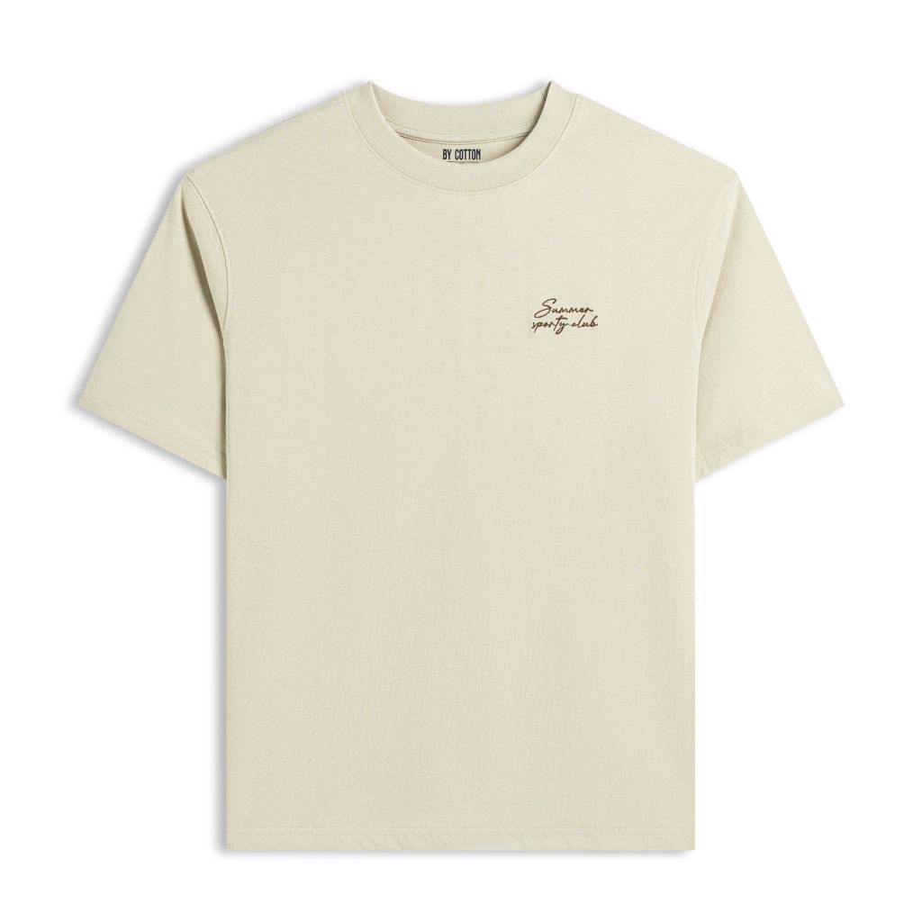Áo Thun Cotton In Góc Ngực San Diego Form Boxy- Be Đậm