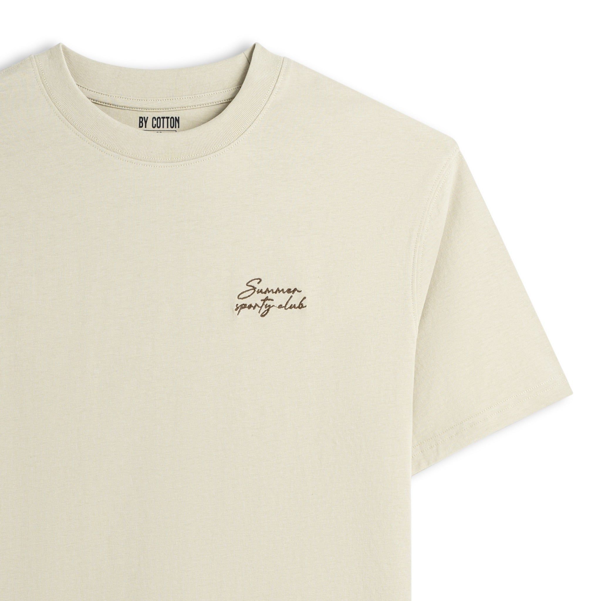 Áo Thun Cotton In Góc Ngực San Diego Form Boxy- Be Đậm
