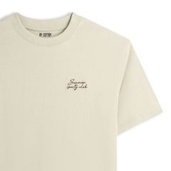Áo Thun Cotton In Góc Ngực San Diego Form Boxy- Be Đậm