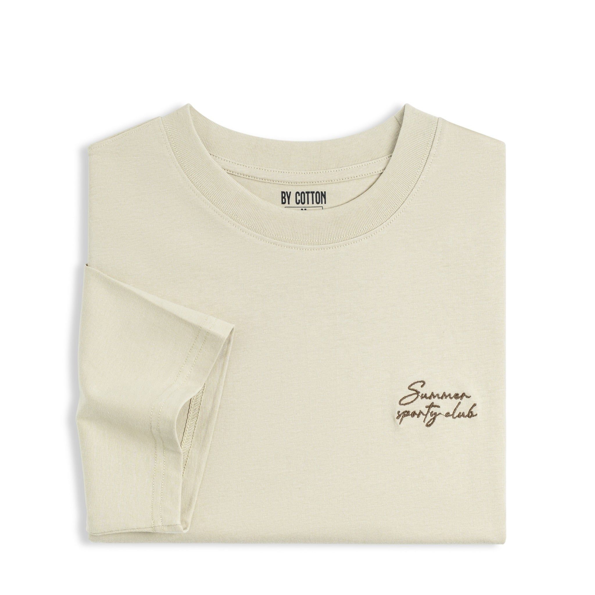 Áo Thun Cotton In Góc Ngực San Diego Form Boxy- Be Đậm