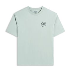 Áo Thun Cotton In Góc Ngực San Diego Form Boxy- Xanh Nhạt