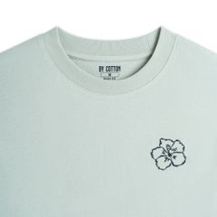 Áo Thun Cotton In Góc Ngực San Diego Form Boxy- Xanh Nhạt