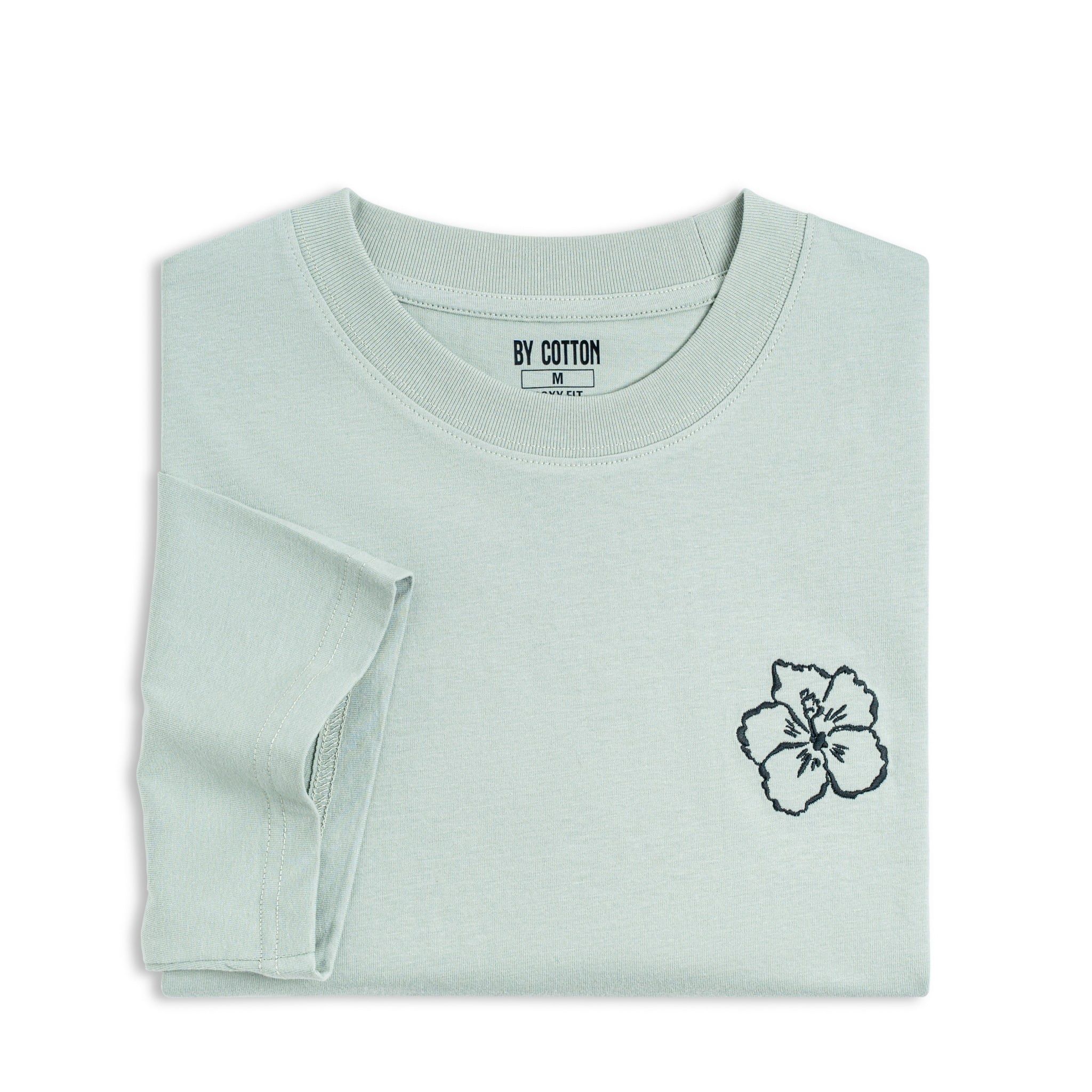 Áo Thun Cotton In Góc Ngực San Diego Form Boxy- Xanh Nhạt
