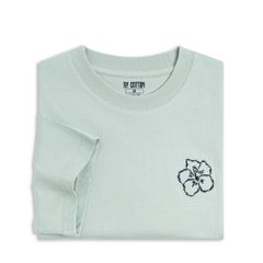 Áo Thun Cotton In Góc Ngực San Diego Form Boxy- Xanh Nhạt