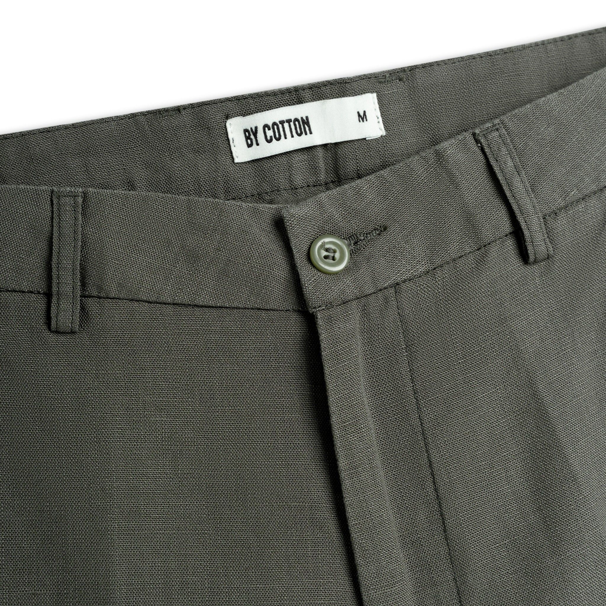 Quần Short Tencel Linen - Rêu Xám