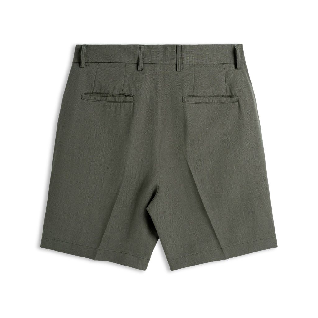 Quần Short Tencel Linen - Rêu Xám