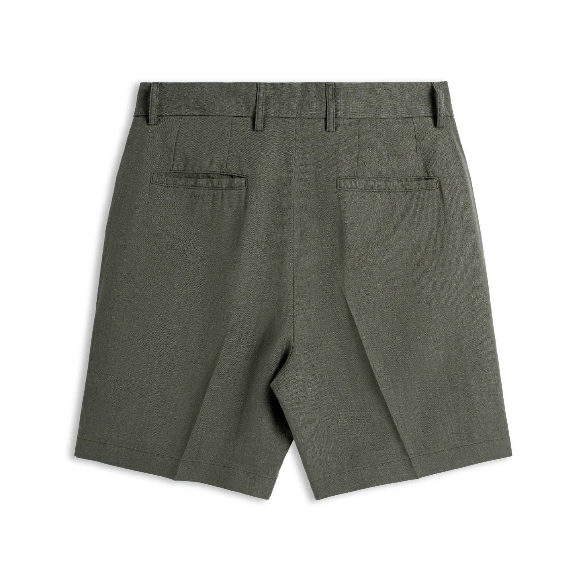 Quần Short Tencel Linen - Rêu Xám