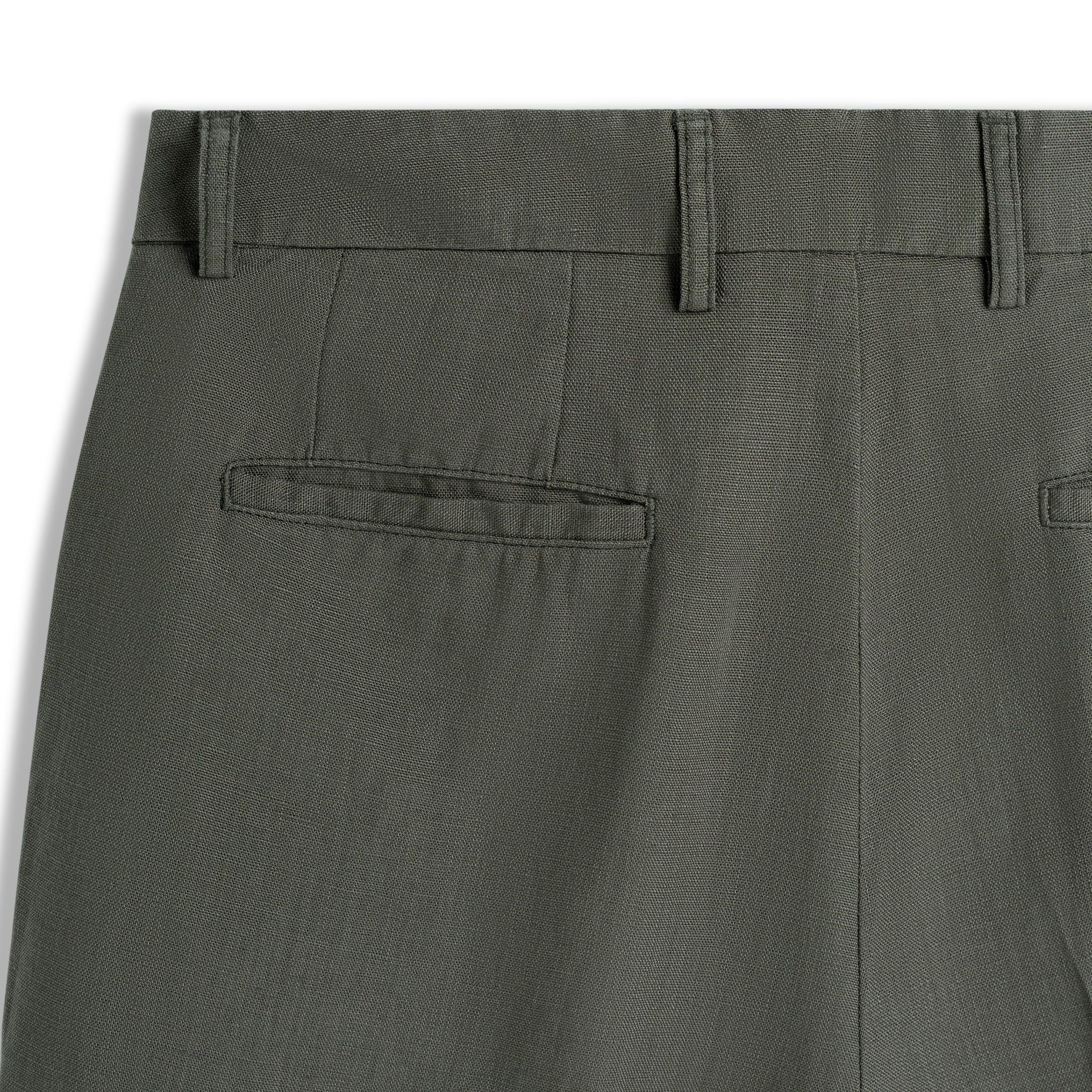 Quần Short Tencel Linen - Rêu Xám