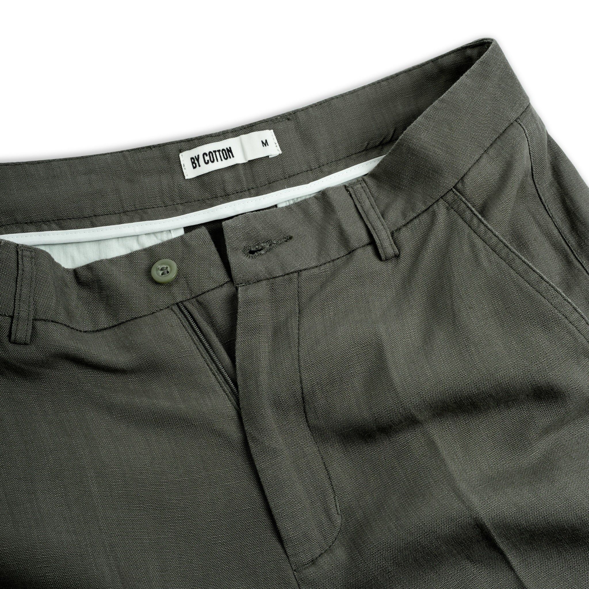 Quần Short Tencel Linen - Rêu Xám