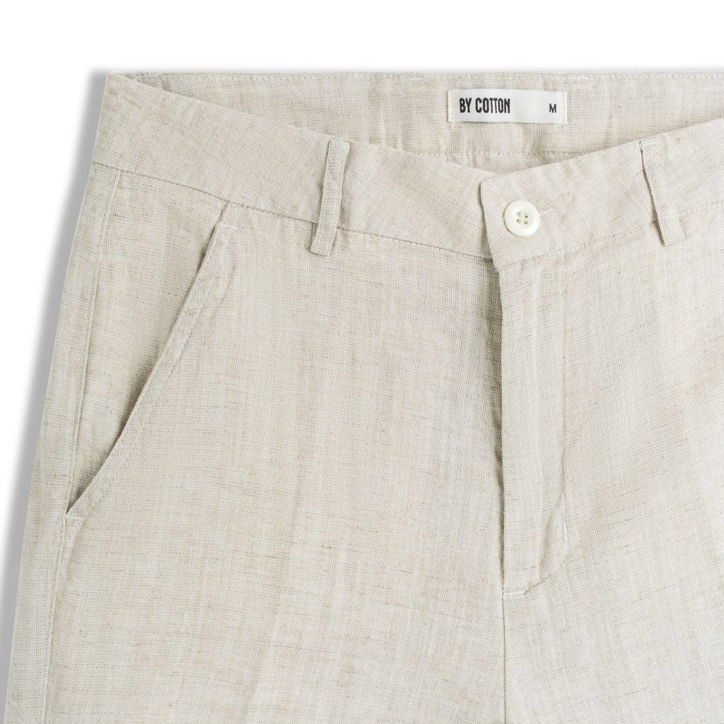 Quần Short Tencel Linen - Xám Nhạt