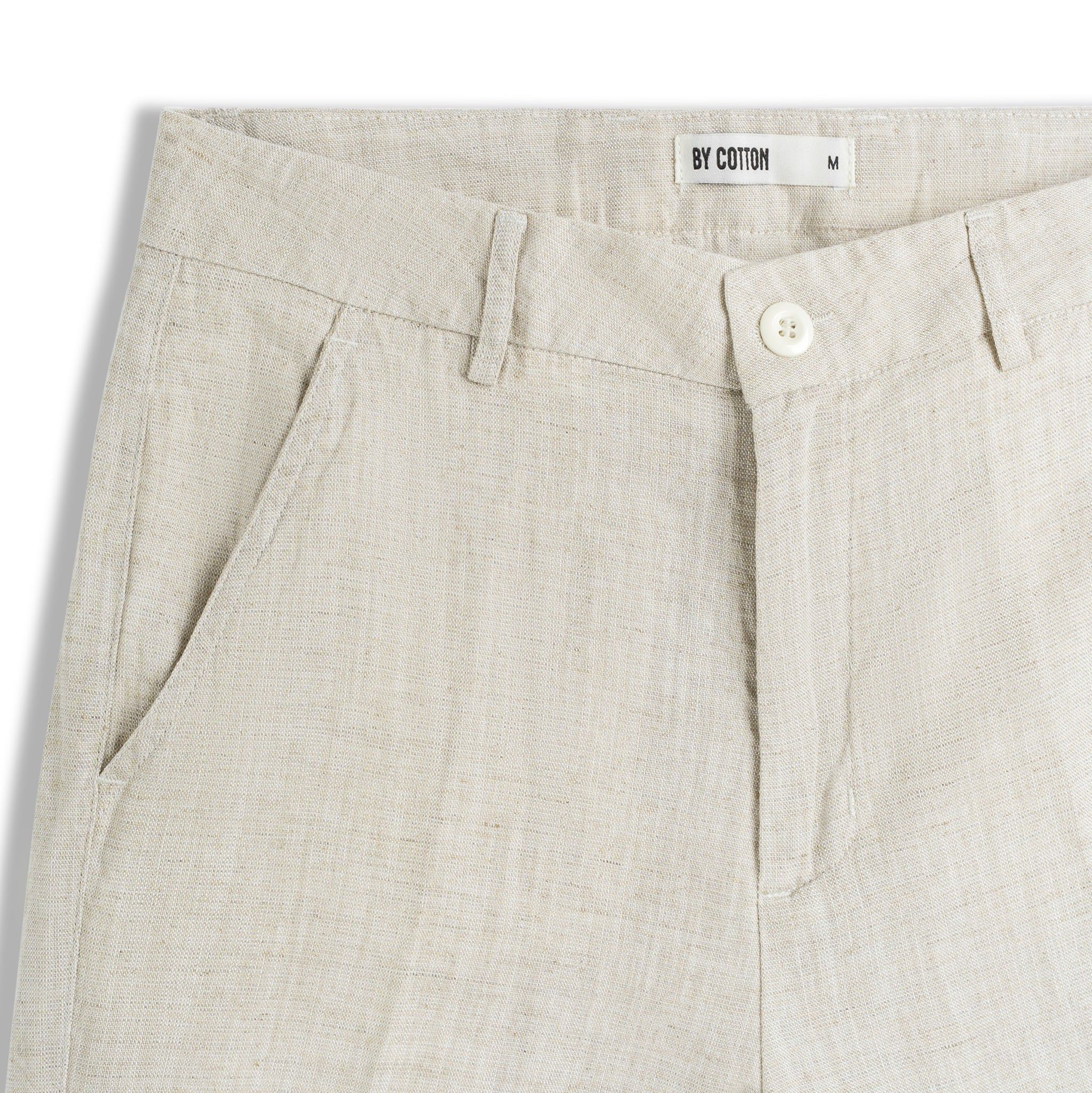 Quần Short Tencel Linen - Xám Nhạt