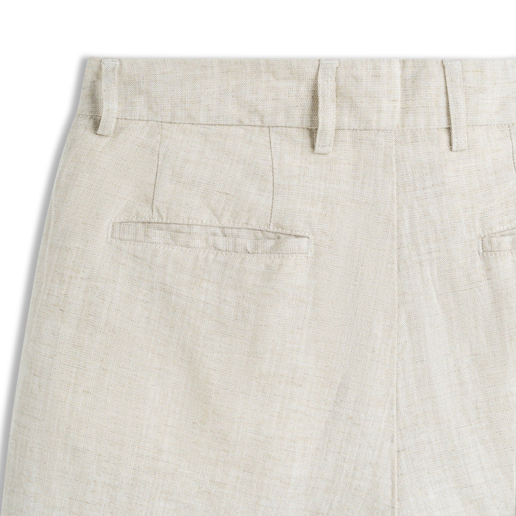 Quần Short Tencel Linen - Xám Nhạt