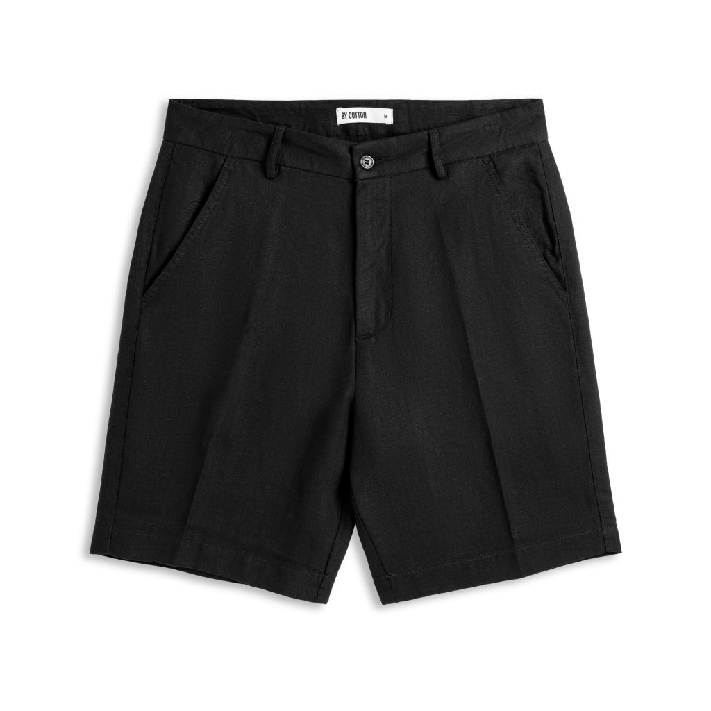 Quần Short Tencel Linen - Đen