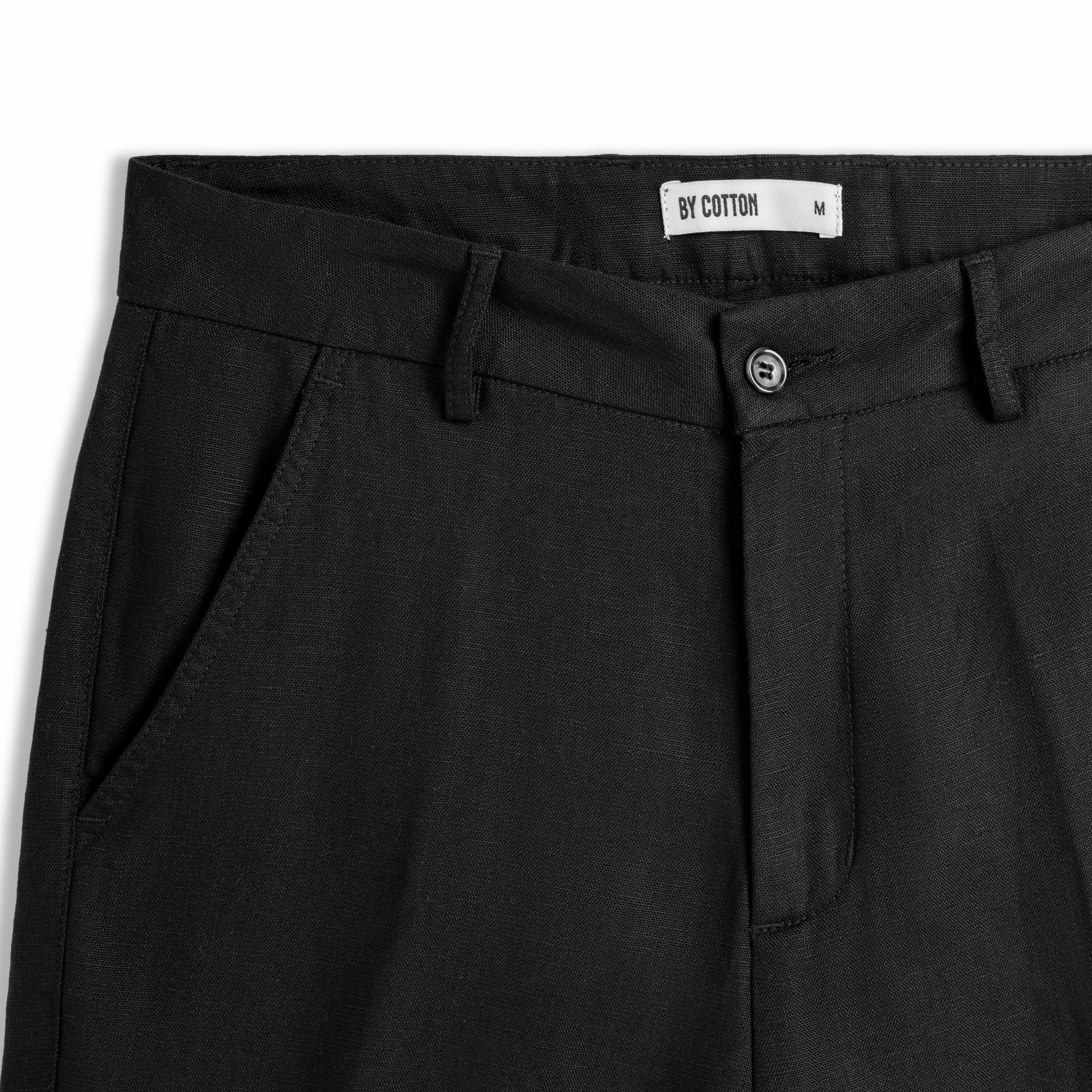 Quần Short Tencel Linen - Đen