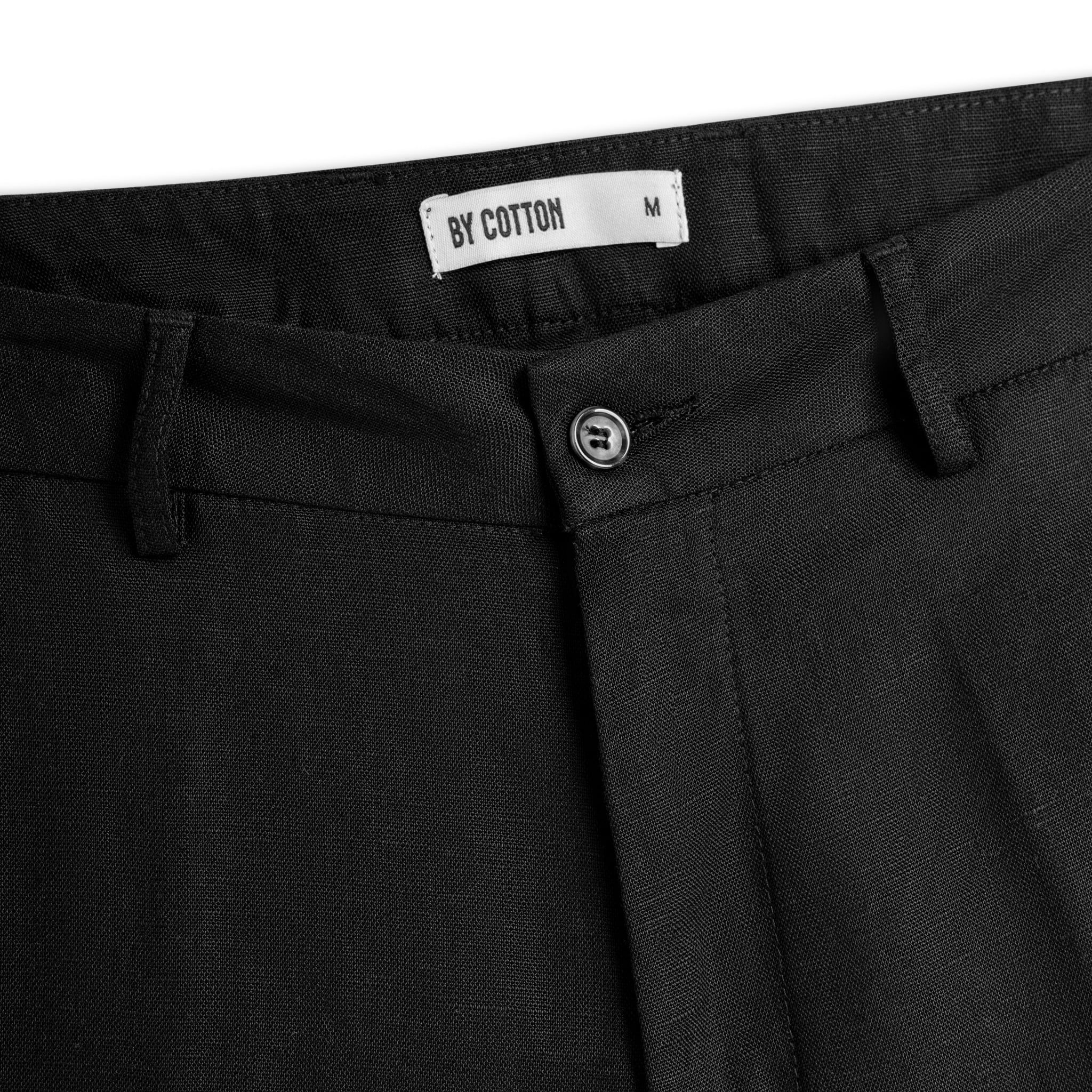 Quần Short Tencel Linen - Đen