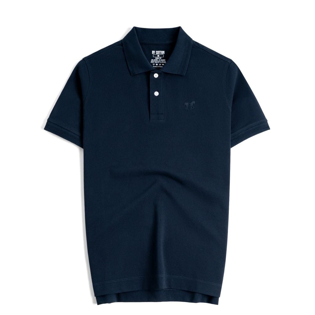 Áo Thun Polo By Cotton Basic Pique 2.0 - Xanh Đen