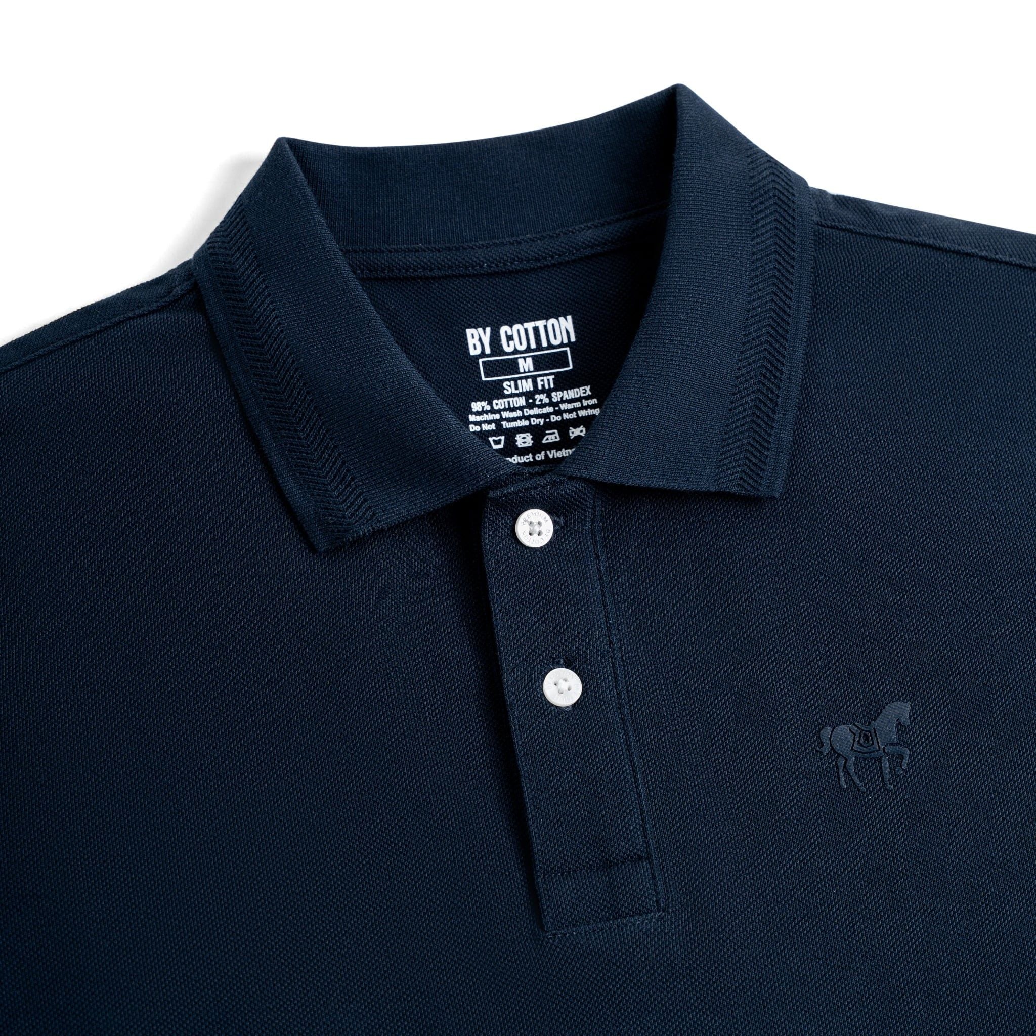 Áo Thun Polo By Cotton Basic Pique 2.0 - Xanh Đen