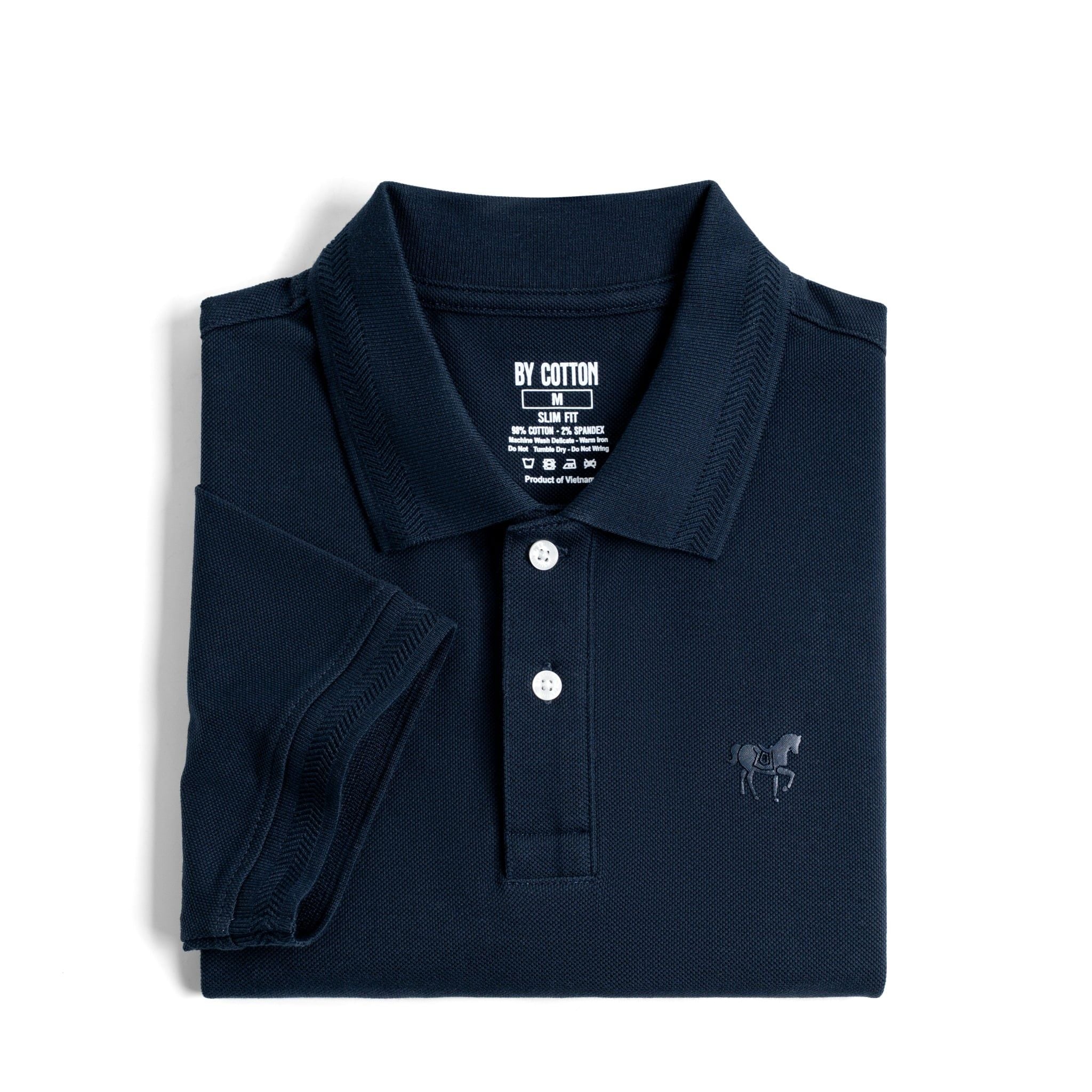 Áo Thun Polo By Cotton Basic Pique 2.0 - Xanh Đen