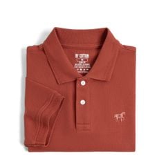 Áo Thun Polo By Cotton Basic Pique 2.0 - Cam Gạch